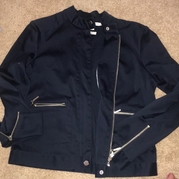 Navy moto-style jacket - Picture 2 of 2
